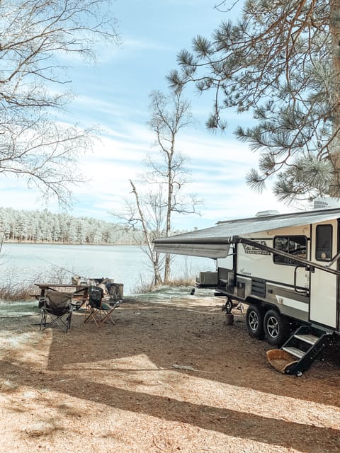 Awning in use