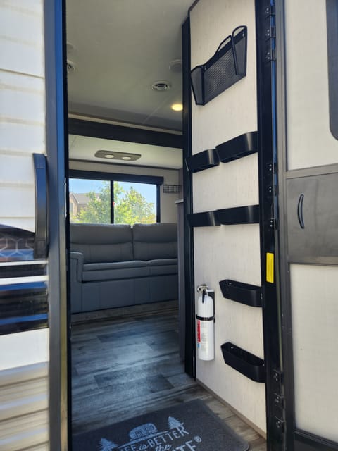 Shoe storage right at the entrance 