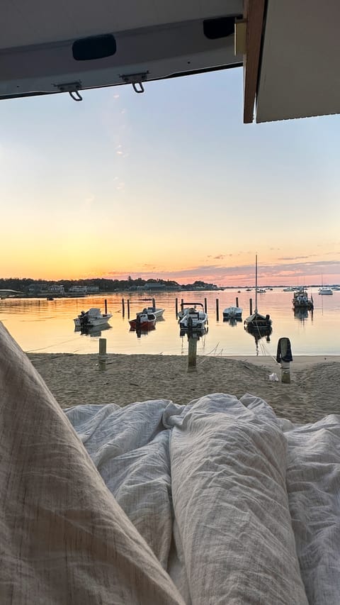 Our favorite way to start mornings in the van, open up the doors and watch the sunrise from our campsite! 