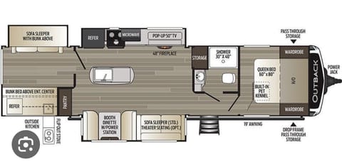 2020 Keystone Outback (38ft)(towable) Towable trailer in Mar Vista