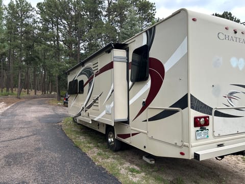 When extended, the slide-out adds significant space to the inside of the RV.