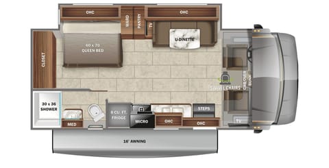 Disposition du VR
Floorplan of the RV