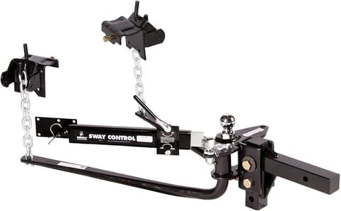 This is the weight distribution + sway control ball hitch mount, included with the rental. We want you to tow safely with your family too!