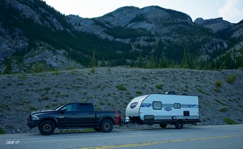 Easy to tow with a truck or any  6 cylinder suv or van. 