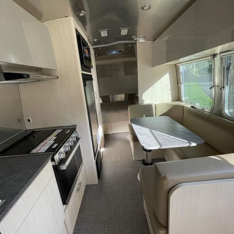 Airstream Flying Cloud Dining and Kitchen Area