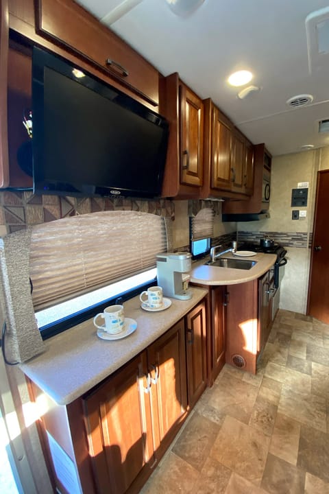 Inside facing the spacious kitchen 