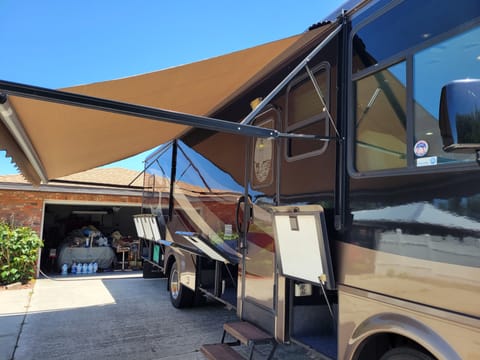 passenger side awning and storage