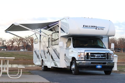 The Mackenzie!! Travel in style in the 31-foot 2023 Thor Freedom Elite Drivable vehicle in Keller
