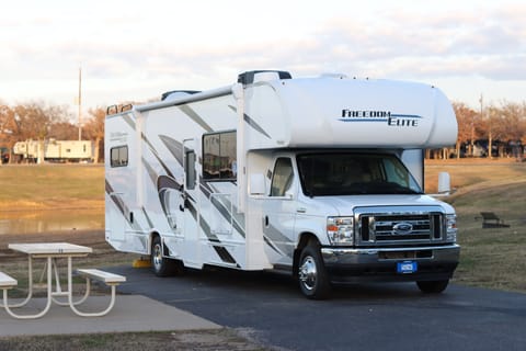 The Mackenzie!! Travel in style in the 31-foot 2023 Thor Freedom Elite Drivable vehicle in Keller