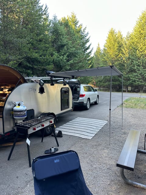 This could be you!! 

(grill in photo not the one included. The Blackstone griddle stove will be included with camper when rented)