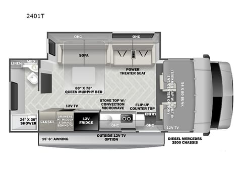 Glamping Sprinter (2023 Forester 2401T Class C) Drivable vehicle in Solvang