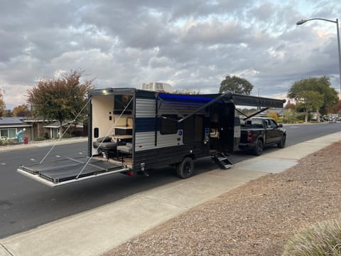 Lightweight 2022 Forest River Wolf Pup 18RJB Toy Hauler Towable trailer in Richmond