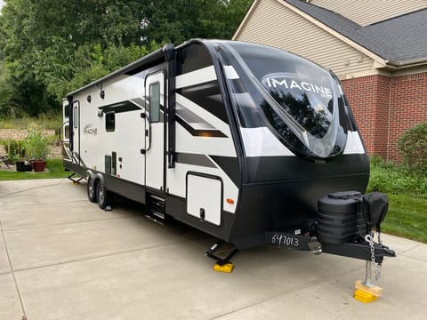 A brand new design, making you the envy of the campground. This trailer is very quiet inside, blocking out the surrounding noises when inside.