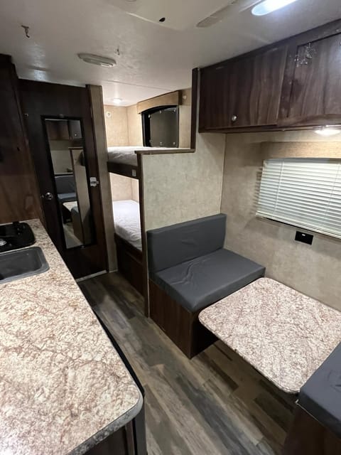 Dinette with bunk beds view