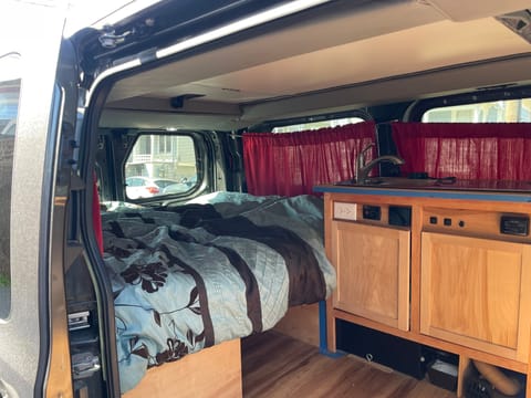 2015 Ford Transit camper van with Sportsmobile pop-top. Campervan in Alameda