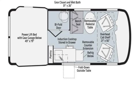 Stellamobile - 2022 Winnebago Revel 4x4 with Starlink HP Roam WiFi Drivable vehicle in San Francisco