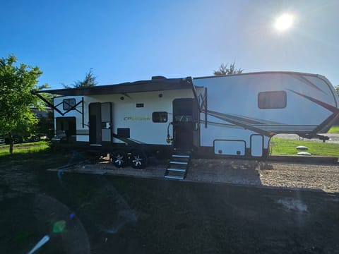 Large camper with nice awning