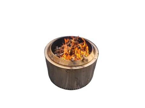 Solo Stove Mesa Tabletop Fire Pit with Stand | Low Smoke Outdoor Fire for Urban & Suburbs | Fueled by Pellets or Wood, Stainless Steel