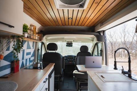 Flip the passenger captain seat around for the perfect remote work location! 