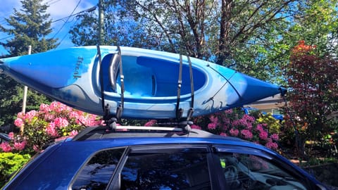Want kayaks? We have 2 w kayak racks for your car roof rack if you have one. If not we have a cargo carrier! See add-ons for prices!