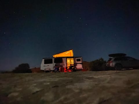 Set up under the stars with the big dipper. 