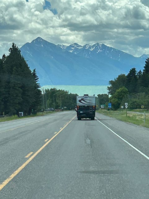 Driving through the mountains of Montana. 