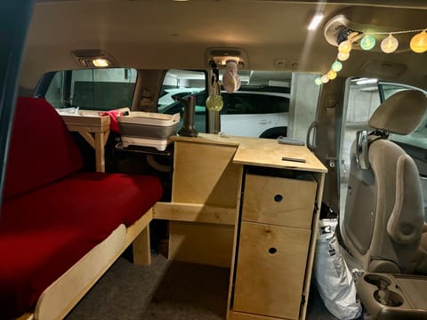 Watch a movie on the company installed TV