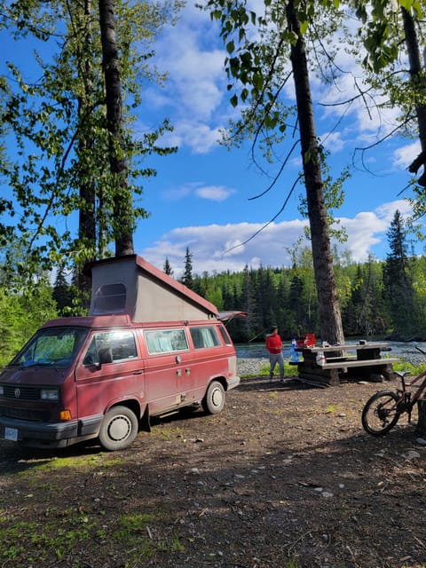 Clifford, The Little Red Van; Northern BC 'VW Westy Adventure-Mobile' Campervan in Terrace