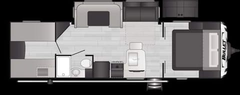 Keystone Bullet Crossfire 2870QB with rear bunk house