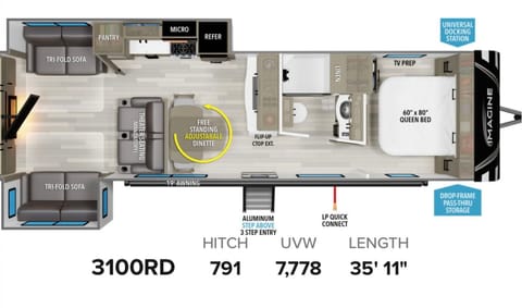 Brand New! 2024 Grand Design Imagine 3100RD Towable trailer in Schertz