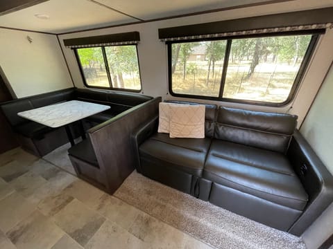 Riley family camping Towable trailer in Redding