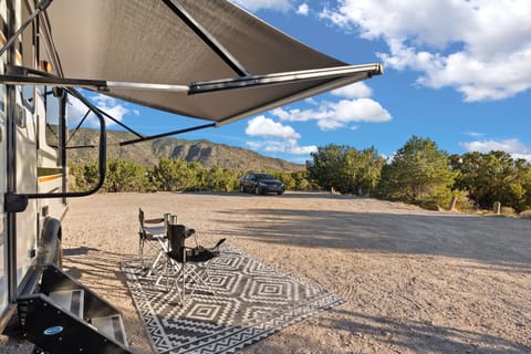 Outdoor lounge area.