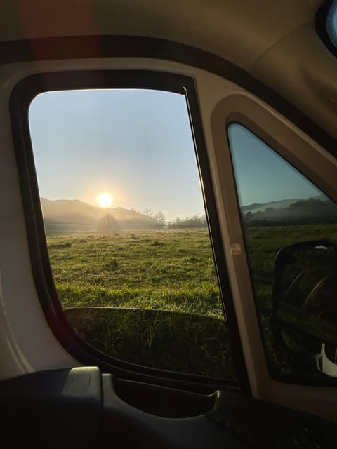 The van makes it quick & easy to get up catch the sunrise!