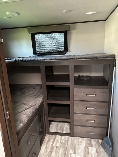 Spacious Storage in kids bunk room!