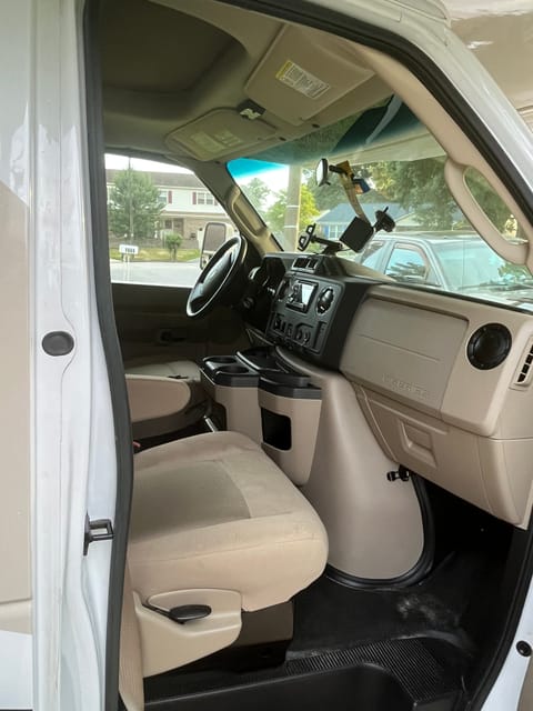 Clean and spacious cab