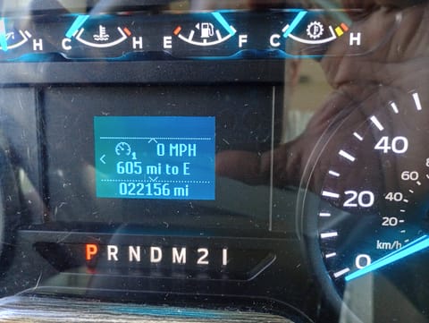 Mileage display