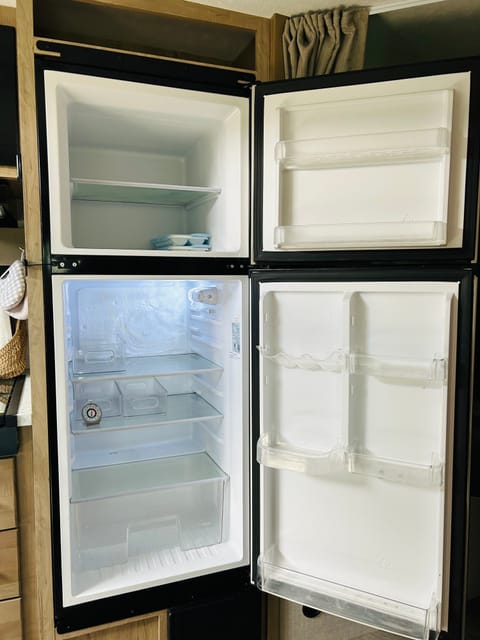 Fridge and freezer. 