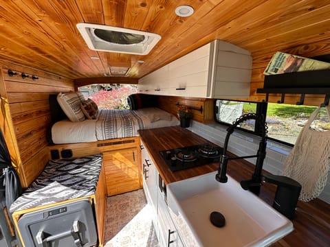 Little Log Cabin on Wheels  |  Electric Scooters + SUP + Camping Essentials Campervan in Gresham