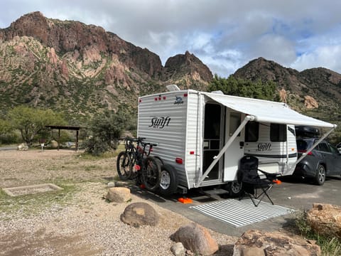 Brand new heavy duty tires to ensure a smooth, safe ride. Photo taken in Big Bend National Park