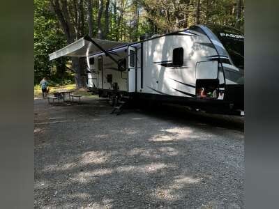 Set up with awning out