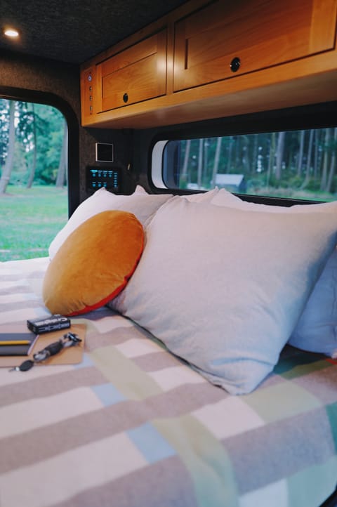 Relax in ultimate comfort on a luxurious 6-inch memory foam mattress, designed to cradle you after a day of adventure. 