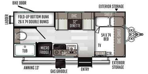 2021 Forest River Flagstaff Micro Lite ASC1304 Towable trailer in Fairview