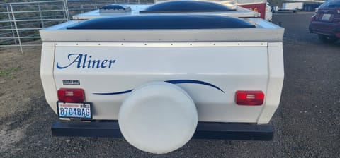 This A-liner comes with a spare tire in case of emergencies.