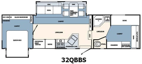 Kids love bunk beds! Towable trailer in West Custer Township