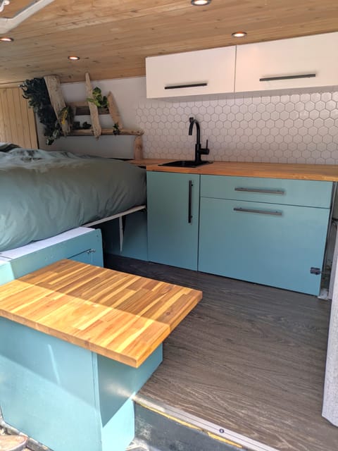 Cozy and modern but still filled with lots of cabin style character :)