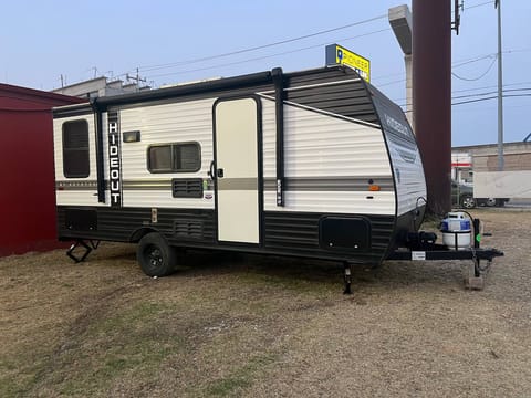 Hideout with "Heidi" Towable trailer in Windcrest