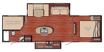 This is the layout of the travel trailer. 