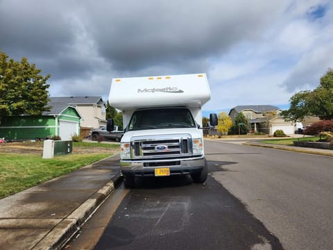 Happy Sasquatch Drivable vehicle in McKenzie River