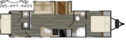 Two bedrooms with own private bathrooms