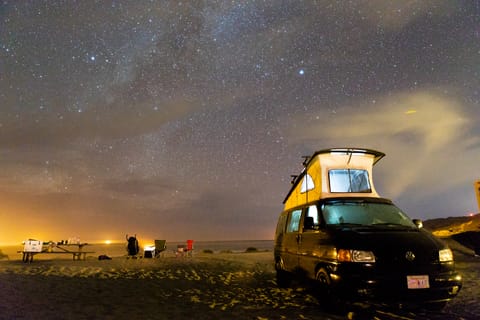 Beach camping = sand and stars and the waves lulling you to sleep. 